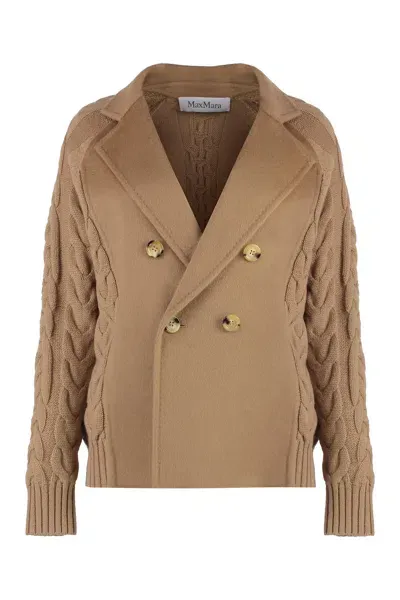 Max Mara Women's Micio Double-breasted Wool Jacket In Brown