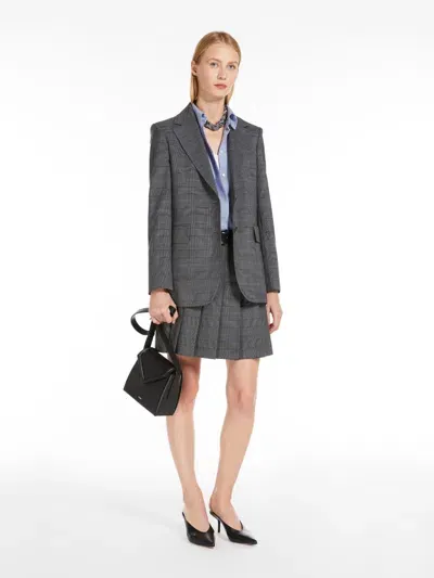 Max Mara Wool Batavia Blazer In Medium Grey