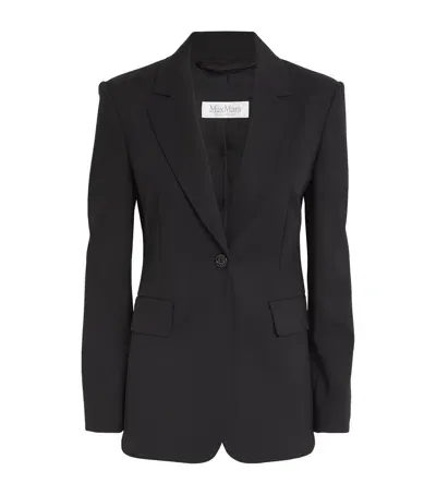 Max Mara Wool-blend Blazer In Black