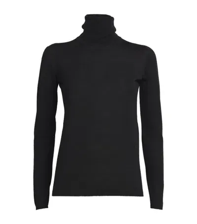 Max Mara Wool Rollneck Sweater In Black