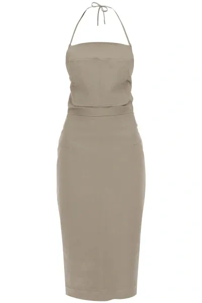 Max Mara Adorno123 Dress In Khaki,neutro