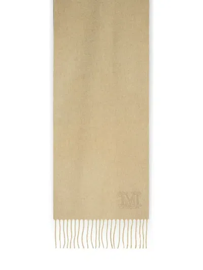 Max Mara Wsdalia Beige Cashmere Scarf In Brown