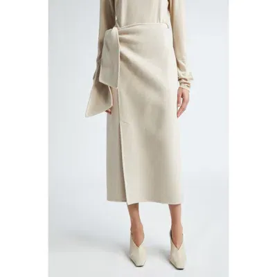 Max Mara Zuppa Side Tie Wrap Skirt In Sand