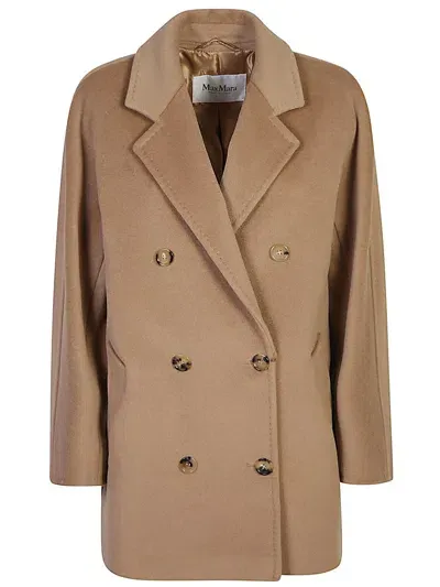 Max Mara Camel Virgin Wool Cashmere Coat In Brown