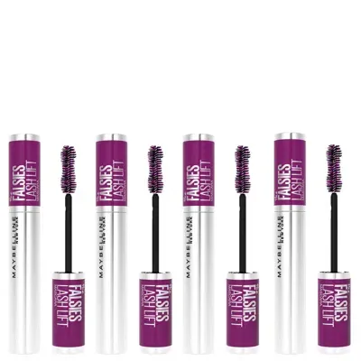 Maybelline The Falsies Instant Lash Lift Look Lengthening Volumising Mascara - 01 Black (pack Of 4) In White