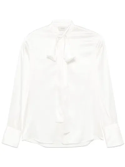 Mazzarelli Pussy-bow Collar Shirt In Weiss