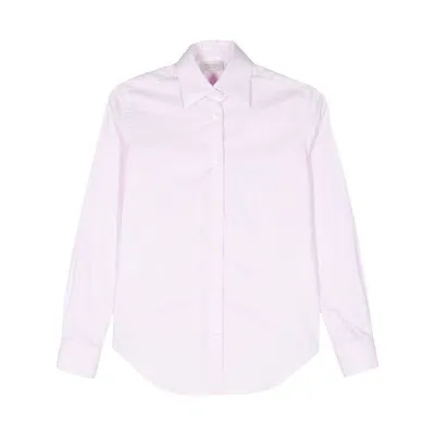 Mazzarelli Pointed Flat-collar Poplin Shirt In Pink