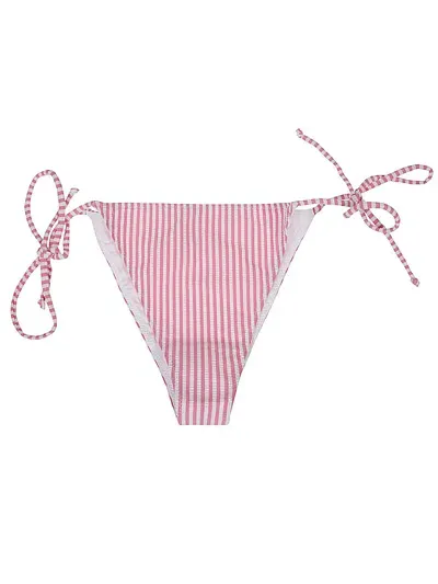 Mc2 Saint Barth Adjustable Laces Bikini Bottoms In Pink