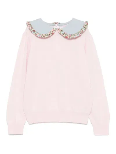 Mc2 Saint Barth Kids' Alba Sweater In Pink