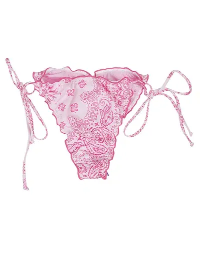 Mc2 Saint Barth Bandana Print Bikini Bottoms In Pink