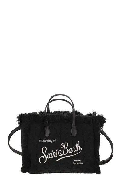 Mc2 Saint Barth Colette - Braided Handbag In Black