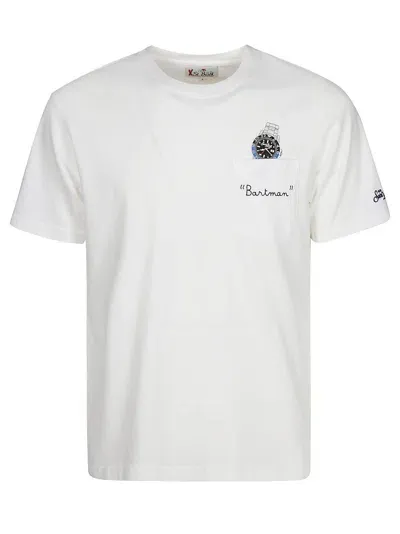 Mc2 Saint Barth Watch-print Cotton T-shirt In White