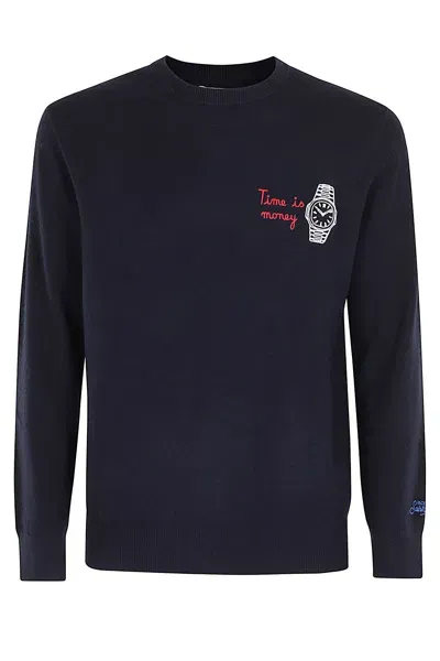 Mc2 Saint Barth Crew Neck Light Sweater In Blue