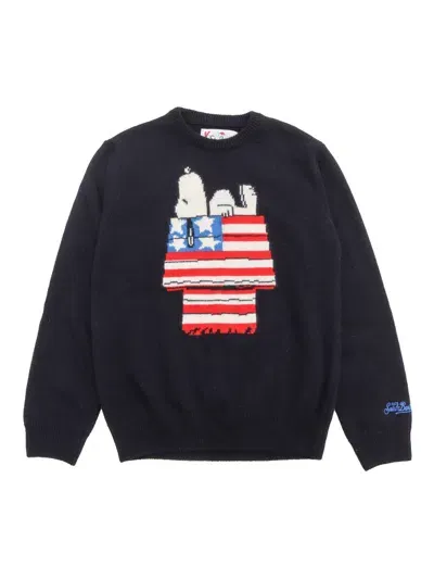 Mc2 Saint Barth Kids' Crewneck Jaquard Sweater In Multi