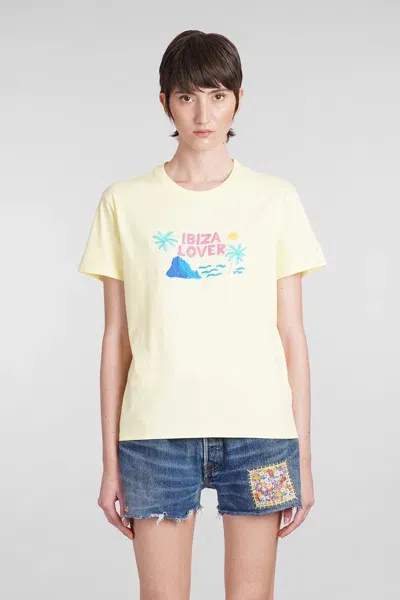 Mc2 Saint Barth Emilie Cotton T-shirt In Yellow