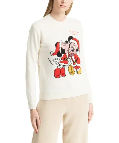 Mc2 Saint Barth Kiss-mas Mood Sweater In White