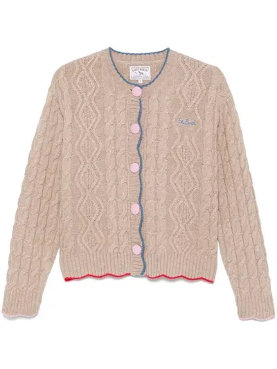 Mc2 Saint Barth Mallery Cardigan In Neutrals