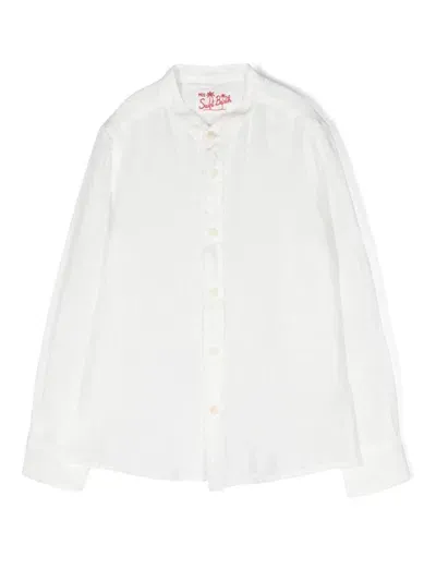 Mc2 Saint Barth Pati Linen Shirt In White