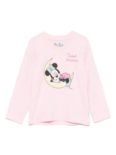 Mc2 Saint Barth Kids' Penny T-shirt In Pink