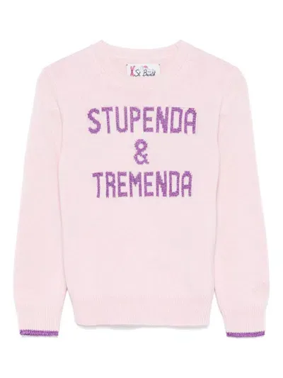 Mc2 Saint Barth Kids' Princess Sweater In Pink