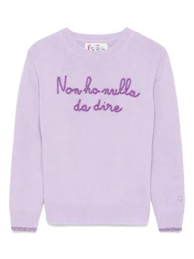 Mc2 Saint Barth Kids' Princess Sweater In Purple