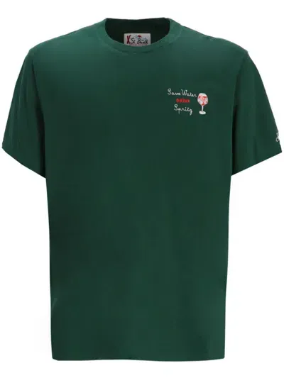 Mc2 Saint Barth Slogan-print T-shirt In Green