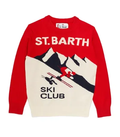 Mc2 Saint Barth Kids' St. Barth Ski Club Sweater In Red