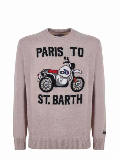 Mc2 Saint Barth Sweater In Beige Melange