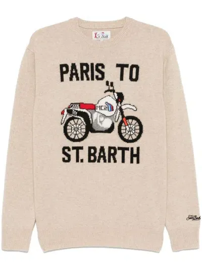 Mc2 Saint Barth Heron Sweater In Beige