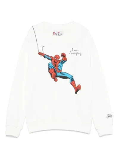 Mc2 Saint Barth Kids' X Marvel Hutton Sweatshirt In White