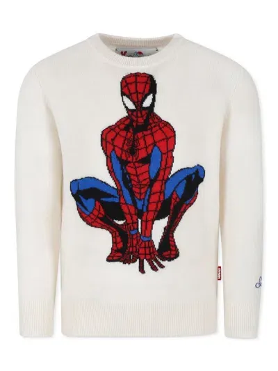 Mc2 Saint Barth Kids' X Marvel Sweater In Neutrals