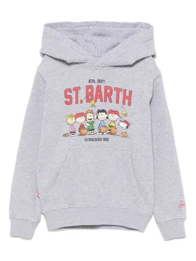 Mc2 Saint Barth Kids' X Peanuts Oliver Hoodie In Grey