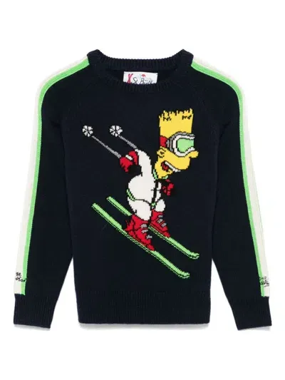 Mc2 Saint Barth Kids' X The Simpsons Bart Ski Club Sweater In Blue