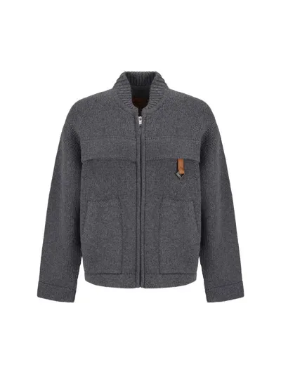 Mcm Collection Cardigan In Dark Grey