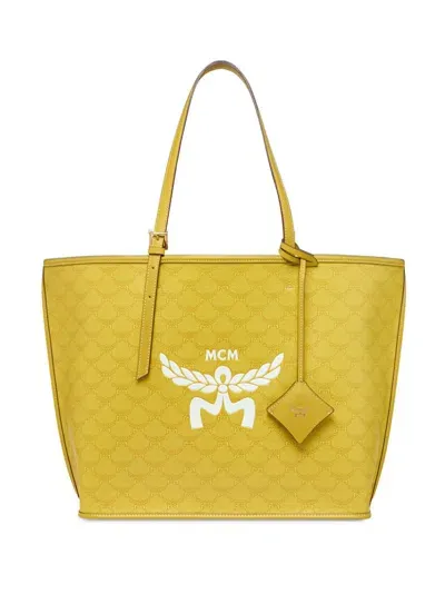 Mcm Medium Himmel Tote Bag In Yellow