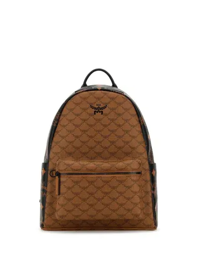 Mcm Medium Stark Backpack In Brown