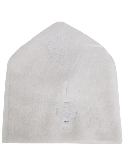 Md75 Beanie Hat Embroidered Cashmere Accessories In White