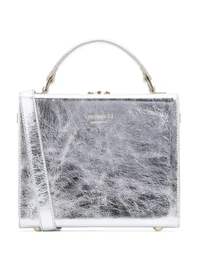 Meli Melo Metallic Tote Bag In Silver