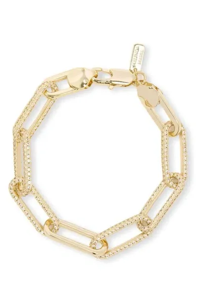 Melinda Maria Carrie Pavé Chain Link Bracelet In Gold