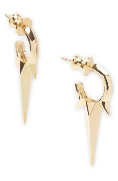 Melinda Maria Gabriella Triple Spike Hoop Earrings In Gold