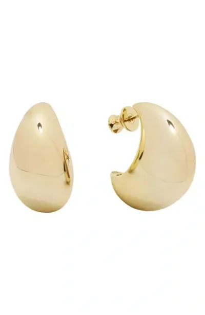 Melinda Maria She's So Smooth Teardrop Earrings In Gold