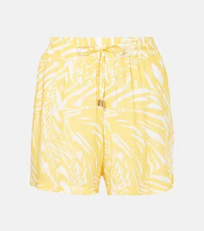 Melissa Odabash Annie Printed Shorts In Yellow