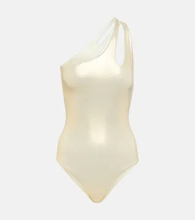 Melissa Odabash Jamaica Metallic Swimsuit In White