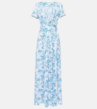 Melissa Odabash Lou Printed Maxi Dress In Blue