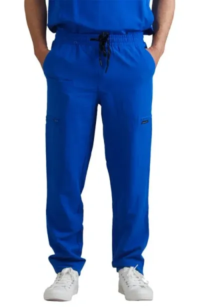 Members Only Hampton Open Bottom Scrub Pants In Royal Blue