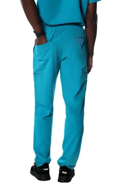 Members Only Hampton Open Bottom Scrub Pants In Teal