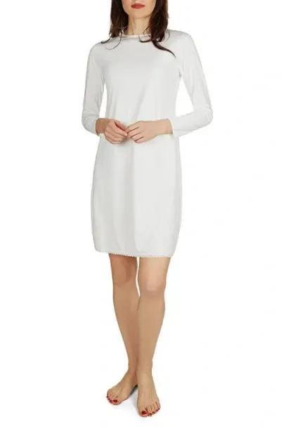 Memoi Bonded Long Sleeve Slip In White