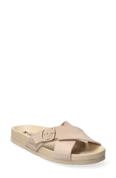 Mephisto Kennie Platform Slide Sandal In Light Sand