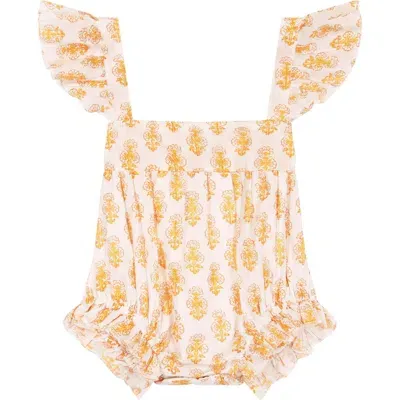 Mer St. Barth Babies'  Chloe Romper In Talelayo Gold