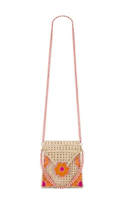 Mercedes Salazar Leafy Pink Handbag In 뉴트럴